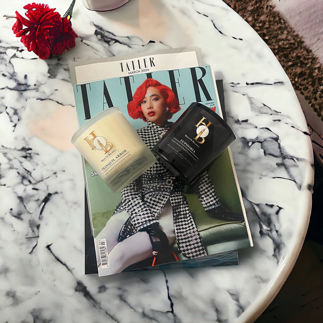 Scented Soy Candle Brand featured in Tatler Magazine, Home Decor and Wellbeing.