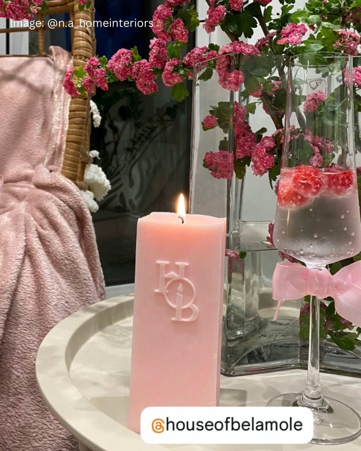 Tranquil Arbor pillar candle placed near home decor to reflect its cedarwood and sandalwood notes