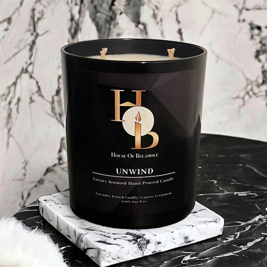 Unwind Luxury Scented Hand Poured Candle (2 Wick)